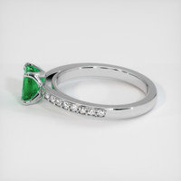 0.68 Ct. Emerald Ring, 18K White Gold 4