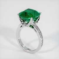 Pave Emerald Ring 10.64 Ct., 18K White Gold Preview
