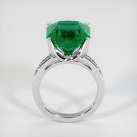 Pave Emerald Ring 10.64 Ct., 18K White Gold Preview