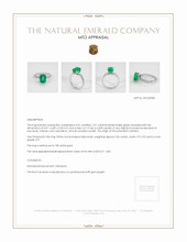 Pave Emerald Ring 2.51 Ct., 18K White Gold Appraisal