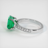 Pave Emerald Ring 2.51 Ct., 18K White Gold Preview