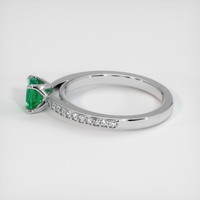 0.61 Ct. Emerald Ring, 18K White Gold 4