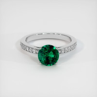 1.45 Ct. Emerald Ring, 18K White Gold 1