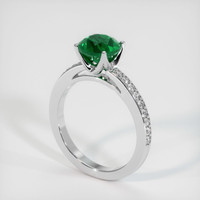 1.45 Ct. Emerald Ring, 18K White Gold 2