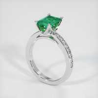 1.94 Ct. Emerald Ring, 18K White Gold 2