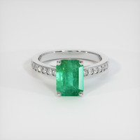 1.76 Ct. Emerald Ring, 18K White Gold 1