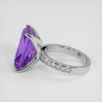 9.53 Ct. Purple Amethyst Ring, 18K White Gold 4