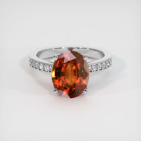 5.16 Ct. Gemstone Ring, 18K White Gold 1