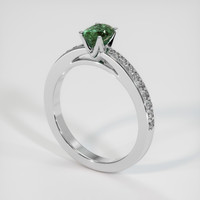 0.65 Ct. Gemstone Ring, 18K White Gold 2