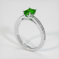 0.90 Ct. Gemstone Ring, 18K White Gold 2