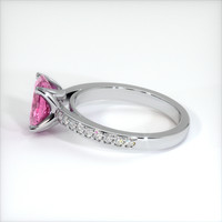 2.09 Ct. Pink Sapphire Ring, 18K White Gold 4