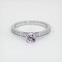 0.72 Ct. Sapphire Ring, 18K White Gold 1