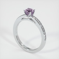 0.72 Ct. Sapphire Ring, 18K White Gold 2