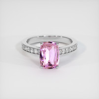 1.69 Ct. Sapphire Ring, 18K White Gold 1