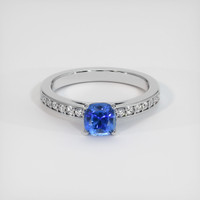 1.01 Ct. Sapphire Ring, 18K White Gold 1