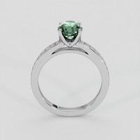 1.27 Ct. Green Sapphire Ring, 18K White Gold 3