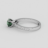 1.27 Ct. Green Sapphire Ring, 18K White Gold 4