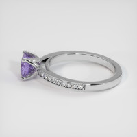 1.05 Ct. Purple Sapphire Ring, 18K White Gold 4