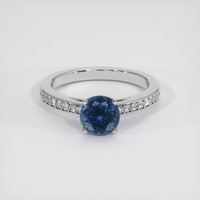 1.30 Ct. Blue Sapphire Ring, 18K White Gold 1