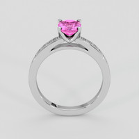1.16 Ct. Pink Sapphire Ring, 18K White Gold 3