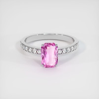 1.08 Ct. Sapphire Ring, 18K White Gold 1