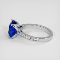 5.40 Ct. Blue Sapphire Ring, 18K White Gold 4