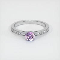 0.65 Ct. Sapphire Ring, 18K White Gold 1