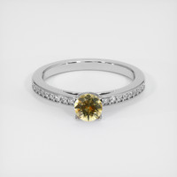 0.76 Ct. Sapphire Ring, 18K White Gold 1