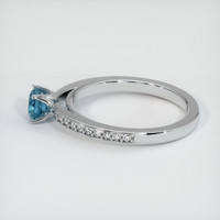 0.81 Ct. Sapphire Ring, 18K White Gold 4