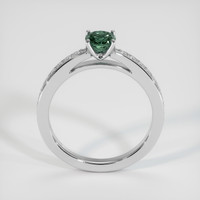 0.86 Ct. Bluish Green Sapphire Ring, 18K White Gold 3