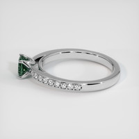 0.86 Ct. Bluish Green Sapphire Ring, 18K White Gold 4