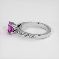 1.30 Ct. Pinkish Purple Sapphire Ring, 18K White Gold 4