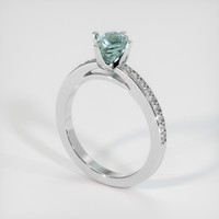 1.44 Ct. Sapphire Ring, 18K White Gold 2