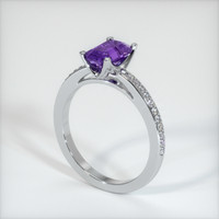 1.20 Ct. Purple Sapphire Ring, 18K White Gold 2