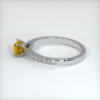 0.74 Ct. Sapphire Ring, 18K White Gold 4