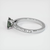 0.80 Ct. Greenish Brown Sapphire Ring, 18K White Gold 4