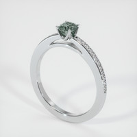 0.77 Ct. Sapphire Ring, 18K White Gold 2