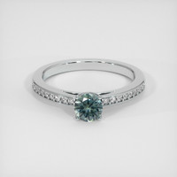 0.65 Ct. Sapphire Ring, 18K White Gold 1