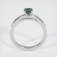 0.64 Ct. Sapphire Ring, 18K White Gold 2