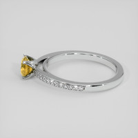 0.94 Ct. Yellow Sapphire Ring, 18K White Gold 4