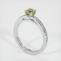 0.78 Ct. Sapphire Ring, 18K White Gold 2