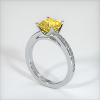 2.54 Ct. Sapphire Ring, 18K White Gold 2