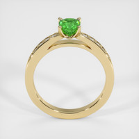 0.73 Ct. Yellowish Green Chrome Tourmaline Ring, 10K Yellow Gold 3