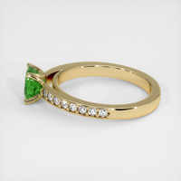 0.73 Ct. Yellowish Green Chrome Tourmaline Ring, 10K Yellow Gold 4