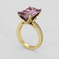 10.17 Ct. Bi Color Ametrine Ring, 10K Yellow Gold 2