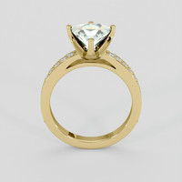 1.50 Ct. Green Sapphire Ring, 10K Yellow Gold 3