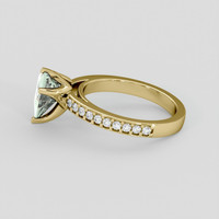 1.50 Ct. Green Sapphire Ring, 10K Yellow Gold 4
