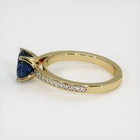 1.72 Ct. Greenish Blue Sapphire Ring, 14K Yellow Gold 4