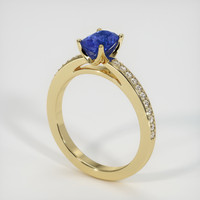 1.20 Ct. Blue Sapphire Ring, 14K Yellow Gold 2