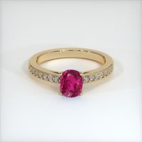 Pave Ruby Ring 0.80 Ct., 14K Yellow Gold Preview